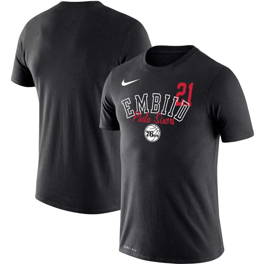 Philadelphia 76ers Joel Embiid Nike Player Performance T-Shirt Black,We sell and wholesale Philadelphia 76ers Joel Embiid Nike Player Performance T-Shirt Black on line form chian!